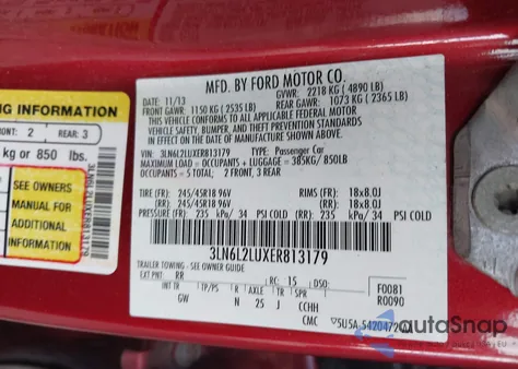 2014 Lincoln Mkz Hybrid from USA, damaged, VIN 3LN6L2LUXER813179